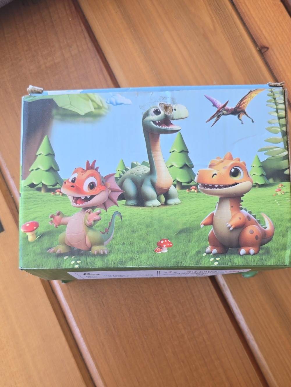 Playdough Dinosaur Toy Set - Green, Orange & Pink